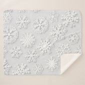 Couverture Sherpa Motif Snowflake (Devant (Horizontal))