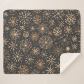Couverture Sherpa Motif Snowflake (Devant (Horizontal))
