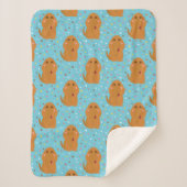 Couverture Sherpa Motif Snuffleupagus Blue Stars & Dots (Devant)