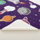 Couverture Sherpa Motif spatial (3/4)