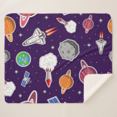 Couverture Sherpa Motif spatial (Devant (Horizontal))