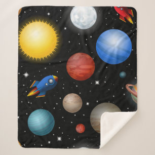 Couverture Sherpa Motif spatial