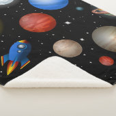 Couverture Sherpa Motif spatial (3/4)