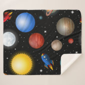Couverture Sherpa Motif spatial (Devant (Horizontal))
