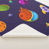 Couverture Sherpa Motif spatial (3/4)