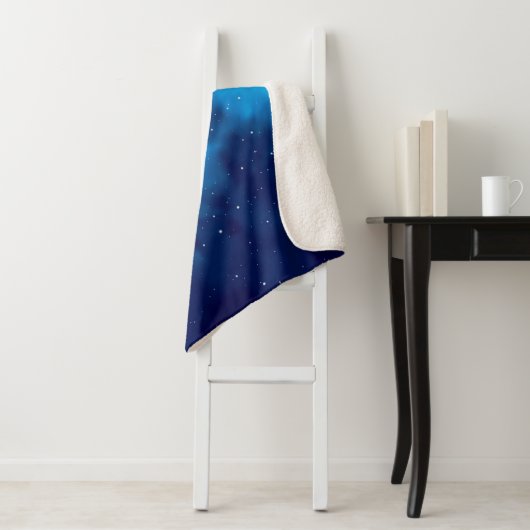 Couverture Sherpa Motif spatial (En situation)