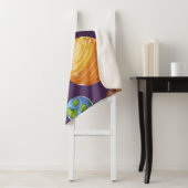 Couverture Sherpa Motif spatial (En situation)