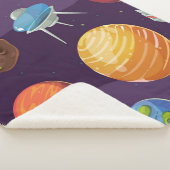 Couverture Sherpa Motif spatial (3/4)