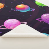 Couverture Sherpa Motif spatial (3/4)
