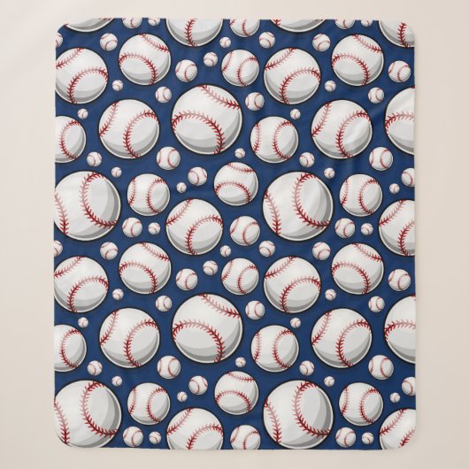 Couverture Sherpa Motif sportif de baseball (Devant)