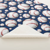 Couverture Sherpa Motif sportif de baseball (3/4)