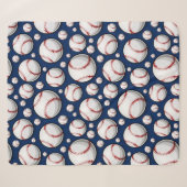 Couverture Sherpa Motif sportif de baseball (Devant (Horizontal))