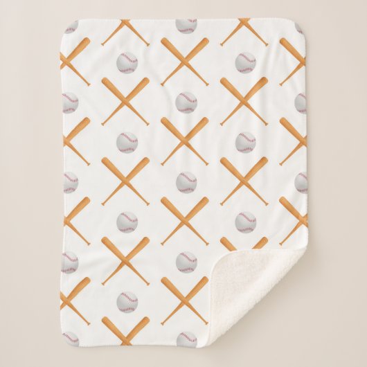 Couverture Sherpa Motif sportif de baseball Batup (Devant)