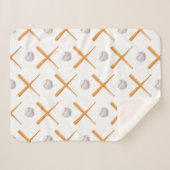 Couverture Sherpa Motif sportif de baseball Batup (Devant (Horizontal))