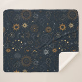 Couverture Sherpa Motif Stars & Planètes (Devant (Horizontal))