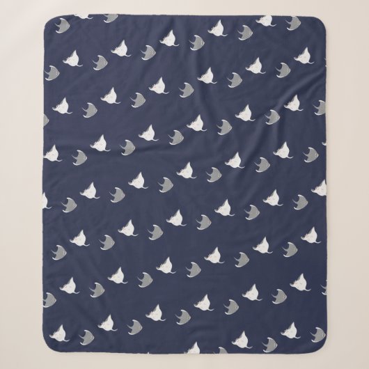 Couverture Sherpa Motif Stingray (Devant)