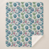 Couverture Sherpa Motif Succulent (Devant)