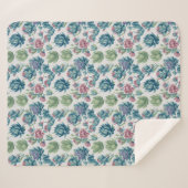 Couverture Sherpa Motif Succulent (Devant (Horizontal))