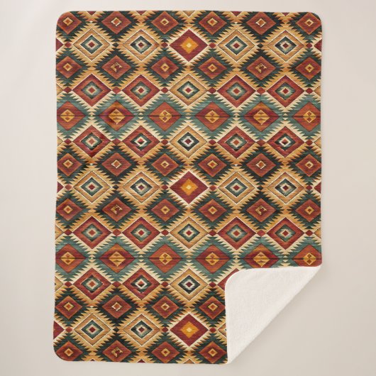 Couverture Sherpa Motif sud-ouest (Devant)