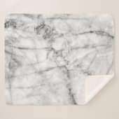 Couverture Sherpa Motif sur la texture du sol en marbre blanc et dos (Devant (Horizontal))