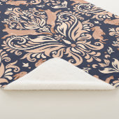 Couverture Sherpa Motif symétrique sans couture dans le style Damask (3/4)