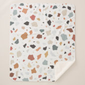 Couverture Sherpa Motif Terrazzo (Devant)