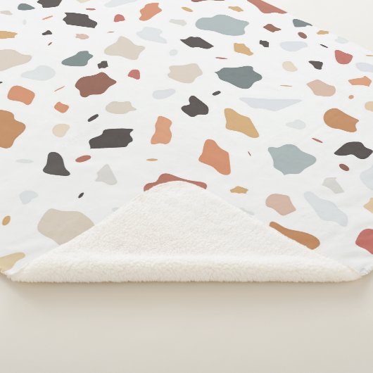 Couverture Sherpa Motif Terrazzo (3/4)