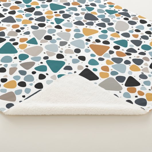 Couverture Sherpa Motif Terrazzo (3/4)