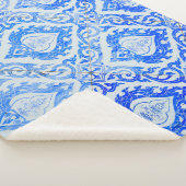 Couverture Sherpa Motif thaïlandais : église carrelée en céramique. (3/4)