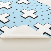 Couverture Sherpa Motif tiré à la main avec panneaux Plus. (3/4)