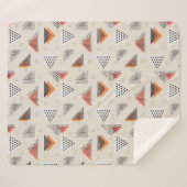 Couverture Sherpa Motif tiré par la main de triangle géométrique (Devant (Horizontal))