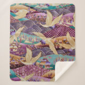 Couverture Sherpa Motif tissu textile (Devant)