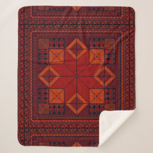 Couverture Sherpa Motif traditionnel Palestine broderie tatreez