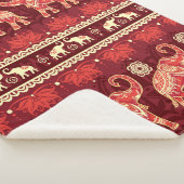 Couverture Sherpa Motif transparent avec éléphants (3/4)