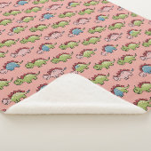 Couverture Sherpa Motif transparent de dinosaure mignon (3/4)