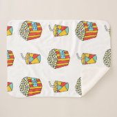 Couverture Sherpa Motif transparent et lumineux avec nourriture pour (Devant (Horizontal))