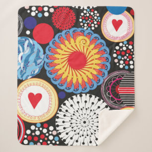 Couverture Sherpa Motif transparent lumineux de différents éléments