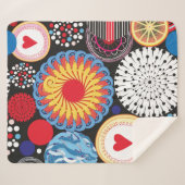 Couverture Sherpa Motif transparent lumineux de différents éléments (Devant (Horizontal))