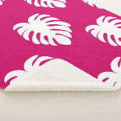 Couverture Sherpa Motif transparent tropical avec monstère. art, dos (3/4)