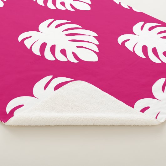 Couverture Sherpa Motif transparent tropical avec monstère. art, dos (3/4)