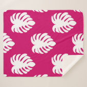 Couverture Sherpa Motif transparent tropical avec monstère. art, dos (Devant (Horizontal))