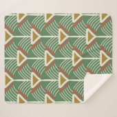 Couverture Sherpa motif transparent vert avec lignes et géométrie sh (Devant (Horizontal))