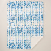 Couverture Sherpa motif triangle bleu (Devant)