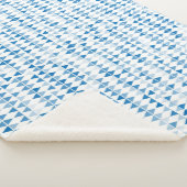 Couverture Sherpa motif triangle bleu (3/4)