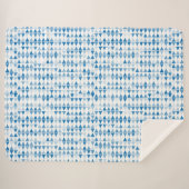 Couverture Sherpa motif triangle bleu (Devant (Horizontal))
