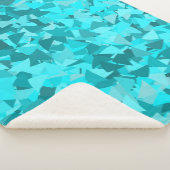 Couverture Sherpa Motif Triangle Bleu sarcelle (3/4)