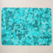 Couverture Sherpa Motif Triangle Bleu sarcelle (Devant (Horizontal))