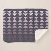 Couverture Sherpa Motif triangle géométrique Ombre violet (Devant (Horizontal))