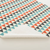 Couverture Sherpa Motif triangle moderne rétro du milieu du siècle (3/4)