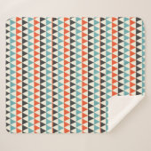 Couverture Sherpa Motif triangle moderne rétro du milieu du siècle (Devant (Horizontal))